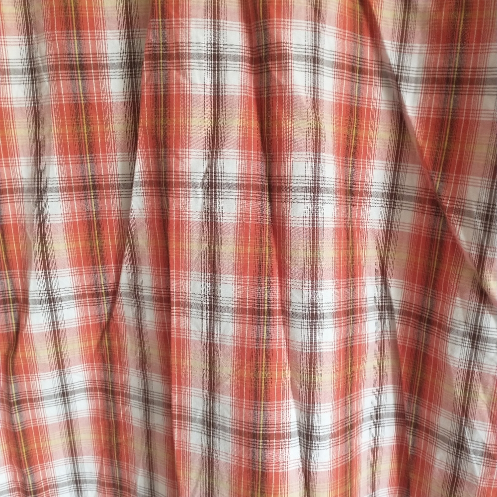 NWT Hang Ten Men's Button Down Long sleeve Plaid shirt XL Nepal Red - Picture 3 of 7